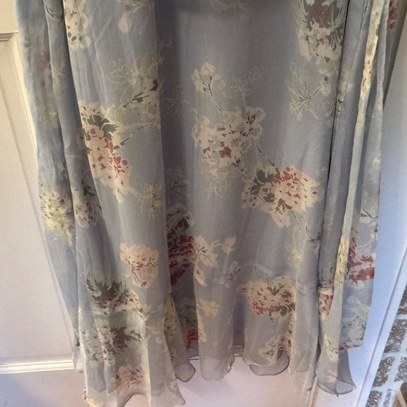 Gorgeous Ralph Lauren Pastel Blue Floral Midi Dress, Size 10 - Picture 2 of 5